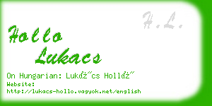 hollo lukacs business card